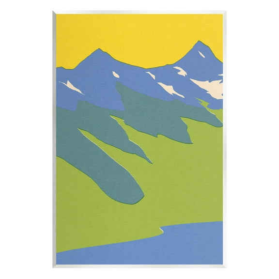 Stupell Industries Modern Seaside Mountain Range Graphic Art Unframed Art Print Wall Art, Design by Jacob Green