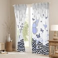 thumbnail image 3 of jejeloiu Cute Kawaii Butterflies Curtains Pack of 2 (42x84 Each),Cartoon Leopard Print Curtains Blackout,White Black Bedroom Curtains For Teens,Super Cozy Room Decor, 3 of 6