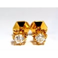 thumbnail image 2 of .50ct natural round single cut diamond stud earrings 14kt victorian, 2 of 3