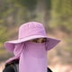 thumbnail image 3 of Sombrero Sombreros Sombrero de Pescador para Mujer con Cubierta de Cuello y Malla para la Cara Sombrero de Cubo Ligero Violeta, 3 of 9