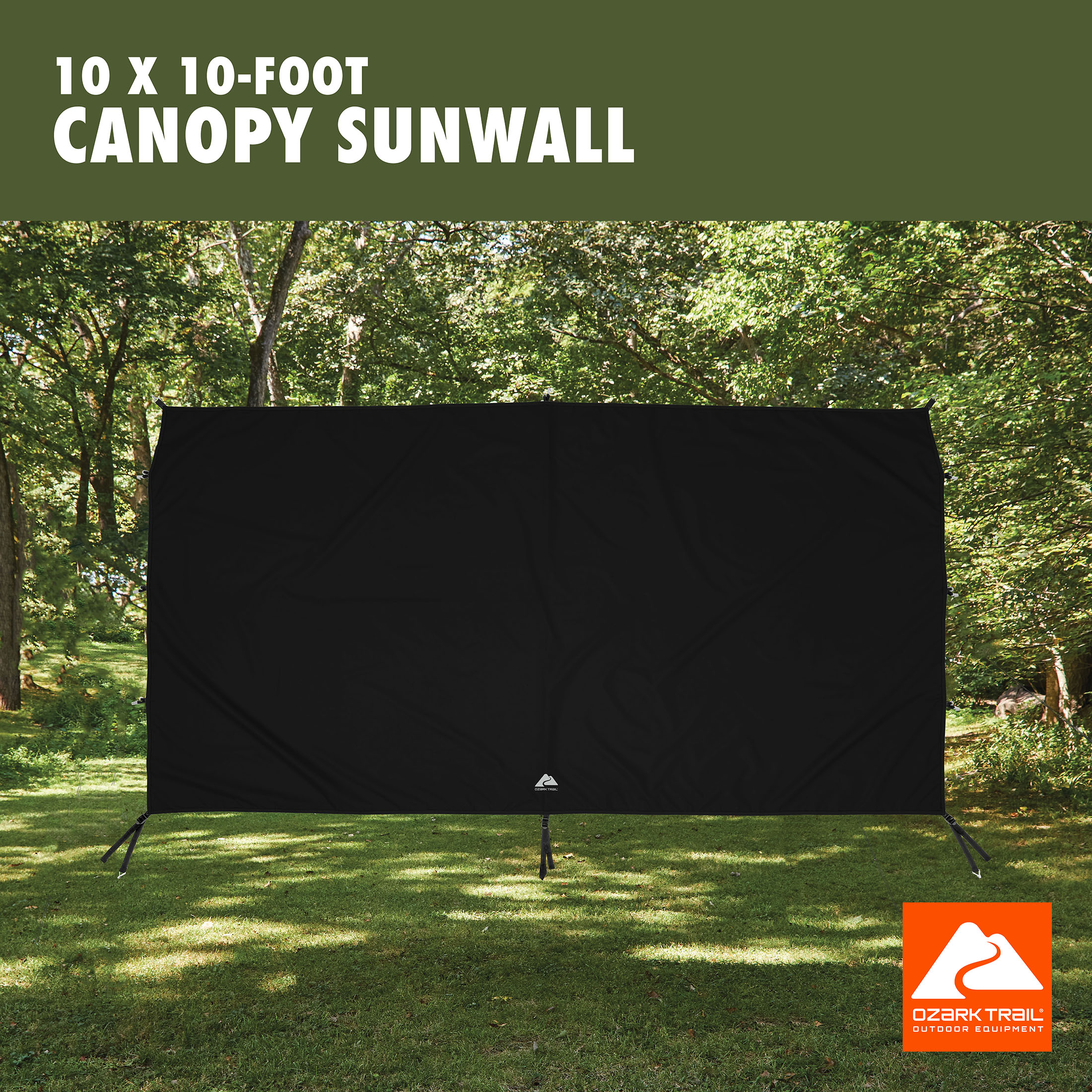 Accesorio de pared para toldo, 10 x 10 pies, negro, Ozark Trail 3