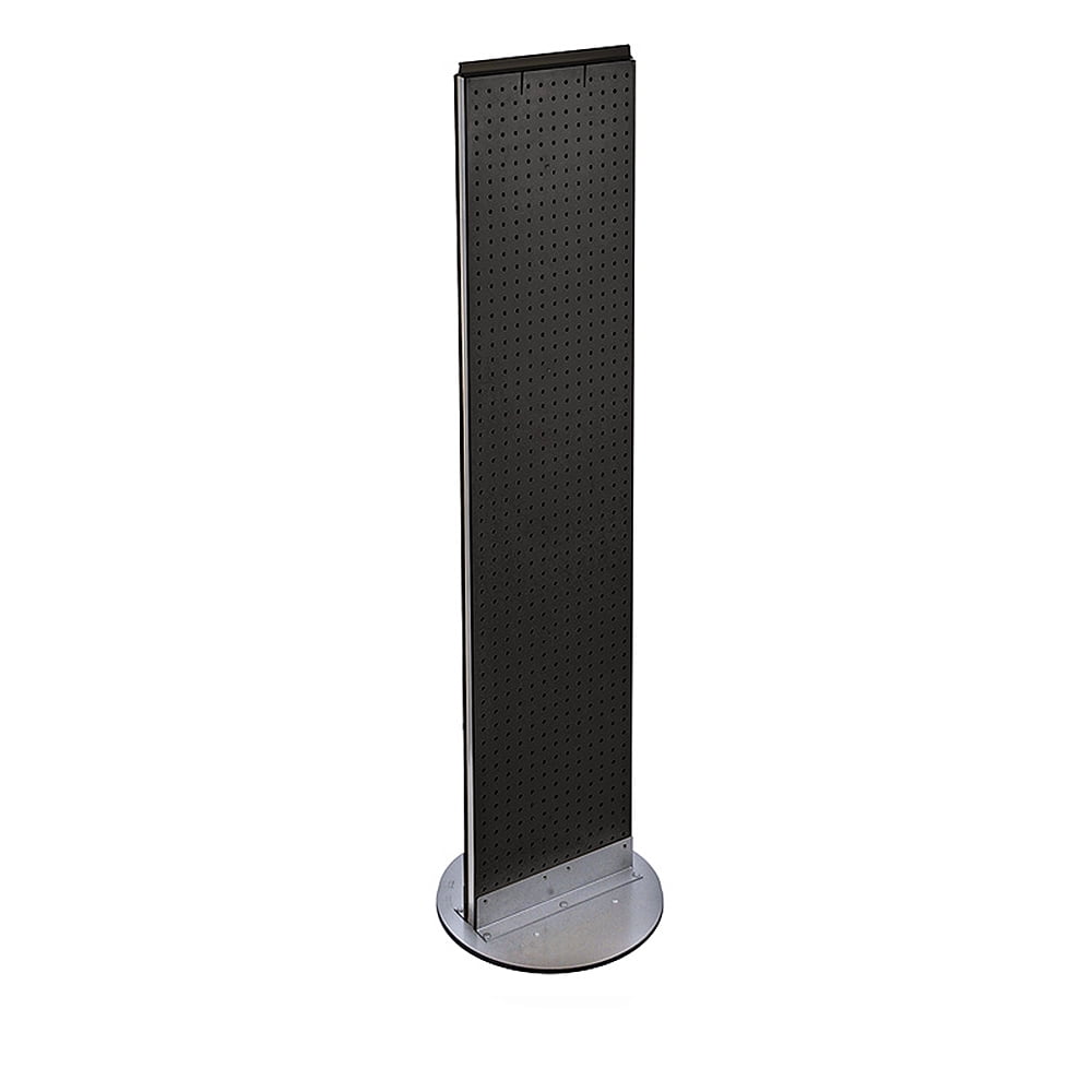 Azar Displays 700277BLK Black TwoSided Pegboard Floor Display on