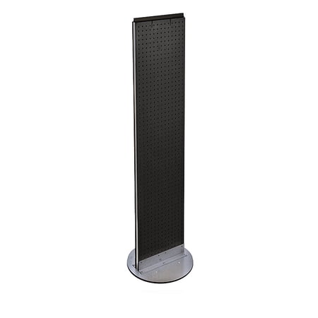 Two-Sided Pegboard Floor Display on Revolving Base. Spinner Rack Stand. Panel Size: 13.5 W x 60 H