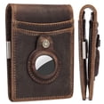 thumbnail image 1 of Porte-cartes Intelligent en Cuir Véritable Anti-Perte RFID Airtag, 1 of 1