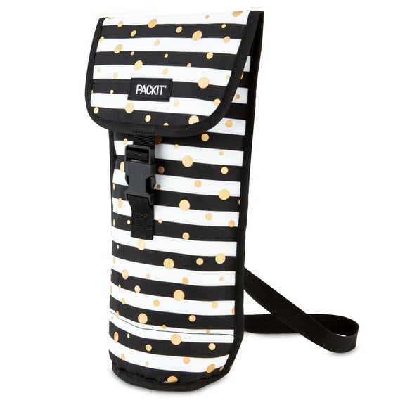 PackIt Freezable Wine Cooler Bag, Reusable Wine Cooler Bag, Celebration Dot