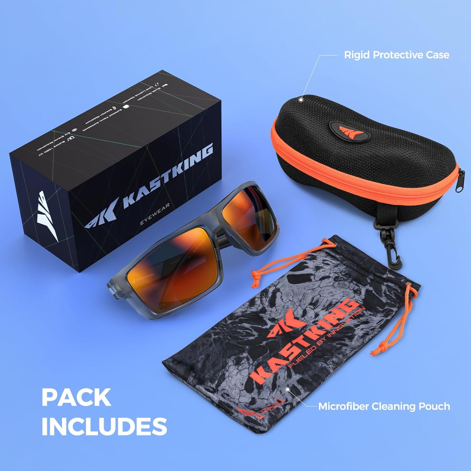 KastKing Waccamaw Polarized Bifocal Sunglasses,x2.5 Magnifications, Wrap Around Sport Reader Sunglasses for Men