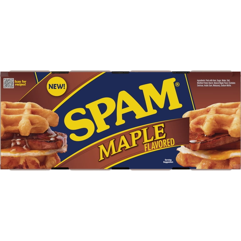 2 pack) SPAM Maple Flavored Canned Ham, 12 oz Aluminum Can (4-Pack