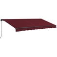 thumbnail image 1 of Outsunny Auvent Rétractable de Patio 15 Pieds x 10 Pieds Abri Pare-Soleil, Rouge Vin, 1 of 10