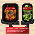 thumbnail image 4 of T-fal XXL Dual Air Fryer, 11.6 Quart, 7 in 1 cooking programs, dual basket air fryer, airfryer, extra crisp, roast, bake, reheat, dehydrate, sync mode, Dishwasher Safe components, Black, 4 of 9