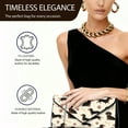 thumbnail image 6 of Xixirimido Women Evening Bags Formal Clutch Purses for Wedding Party Prom Leather Clutches Envelope Handbags with Shoulder Strap, Dachshunds Bone Paws Beige, 6 of 7