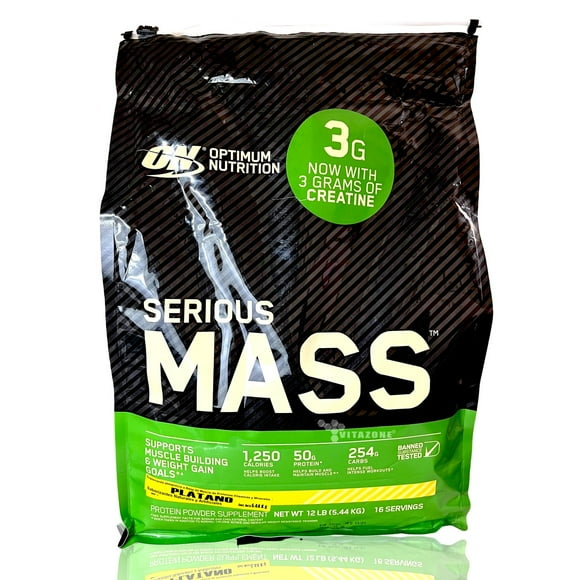 Serious Mass 12 Lbs Sabor Banana Optimum Nutrition. Optimum Nutrition ONSERIOUSMASSBANANA