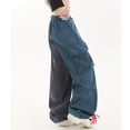 thumbnail image 7 of Sevevn Women's Lightweight Patchwork Cargo Joggers Color Block Streetwear Pants Drawstring Waist with Cargo Pockets Loose Fit Everyday Casual Outfits, 7 of 7