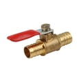 thumbnail image 6 of Trailer Truck Brass Ball Valve 180 Degree Operation Handle 1/4" NPT Male x 1/4'' NPT Male Hose Barb Pipe Fitting 3pcs, 6 of 7
