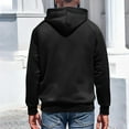 thumbnail image 3 of Mens Jackets Casual Lightweight New Mens Long Sleeve Full Zip Lightweight Coat Drawstring Hooded Sweatshirt Plus Size Jacket with Pockets Black XL, 3 of 7