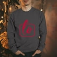 thumbnail image 2 of Amzcrzy Chandails en Molleton de la Saint-Valentin pour Hommes Mode Ample Imprimé Valentines Tops Décontractés Manches Longues Col Rond Couples Chandails en Molleton Cadeaux de la Saint-Valentin pour Hommes, 2 of 4