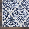 thumbnail image 4 of Nourison Grafix Damask White/Blue 3' x 5' Area Rug, (3x5), 4 of 7