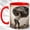Red, variant on Burdened Man Coffee Mug, Heavy Stone Mug, Ceramic 11 oz