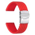 thumbnail image 1 of Rubber Watch Band With Stainless Steel Folding Clasp Unisex, 1 of 2