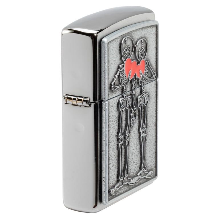 Zippo Couple Love Emblem Brushed Chrome Pocket Lighter - Walmart.com