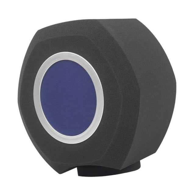 Pantalla de micrófono con esponja acústica portátil y cubierta de malla para filtro de micrófono azul