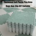 thumbnail image 4 of Milk Velvet Patchwork Rugs, Plush Puzzle Foam Floor Mat, Puzzle Floor Mat Tiles, Carpet Tiles with Padding, Anti-Slip Rug Puzzle Mats for Floor (Coffee,20pcs), 4 of 7