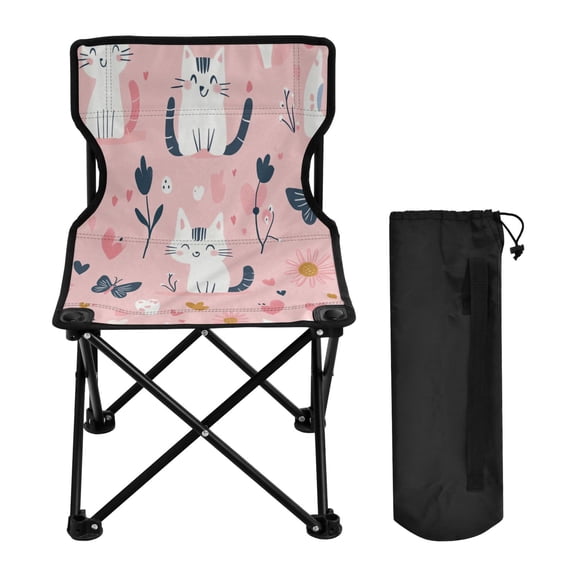 BZSMCE Camping Chairs Modern Purrfectly Happy Pattern Folding chair