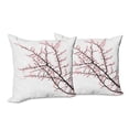 thumbnail image 6 of Ambesonne Flower Throw Pillow Cover 2 Pack, Cherry Branch Floral, 16", Pink Black, 6 of 6