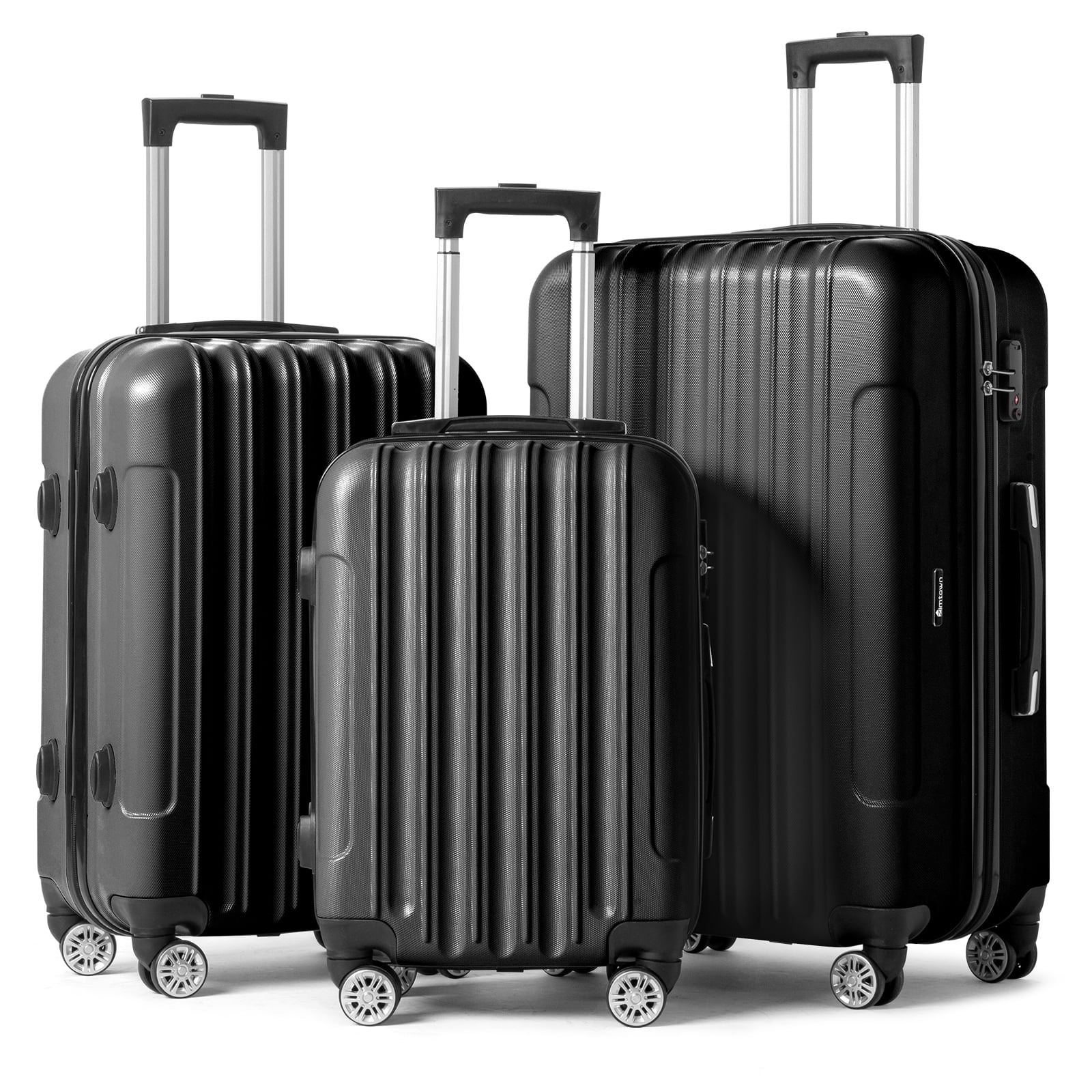 Zimtown 3 Piece Nested Spinner Luggage Set, Lightweight Hardshell