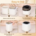 thumbnail image 4 of Uxcell 1.5L/0.4Gallon Mini Trash Can, Square Desktop Garbage Bin, Small Plastic Waste Basket Portable Countertop Bin for Bedroom, Kitchen, Office, Coffee Bar Rubbish Trash Can, Car, Green, 4 of 7