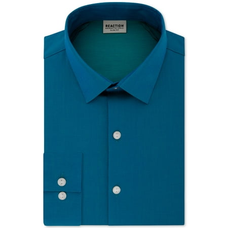 Kenneth Cole Slim-Fit Techni-Cole Solid Dress Shirt Size 18 x 34-35