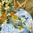 thumbnail image 2 of Round Tablecloth Wrinkle Free Table Cover Floral Tablecloth 60x60 Inch Table Cover for Kitchen Dining Table, 2 of 5