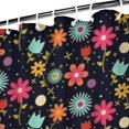 thumbnail image 3 of Black Daisy Flower Pattern Shower Curtain 72"x84" ,Bathroom Decorative Shower Curtains Set with 12 Hooks,Modern Waterproof Washable Shower Curtain, 3 of 6