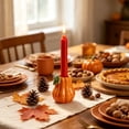 thumbnail image 4 of Luckky Thanksgiving Pumpkin Shaped Ceramic Candle Holder, Fall Harvest Candlestick for Tealight Votive & Pillar Candles, Autumn Table Centerpiece, Mantel Shelf Farmhouse Home Decor, 4 of 6