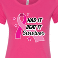 thumbnail image 4 of Inktastic Breast Cancer Awareness Had It Beat It Survivor Women's T-Shirt, 4 of 5