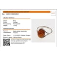 thumbnail image 4 of Sterling Silver Baltic Honey Amber Ring “Khloe” - Oval Genuine Baltic Amber, 925 Silver Modern Open Setting, Handcrafted Amber Jewelry Gift, 4 of 6