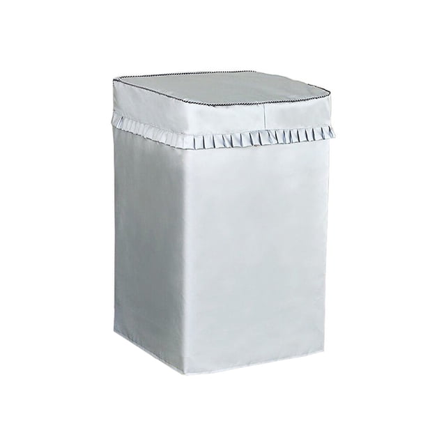 maskred Washing Machine Cover Laundry Dryer Sunscreen Waterproof Dust Proof Protector Home Dorm Washroom Toilet Cloth Accessories Silver L