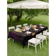 thumbnail image 3 of Outdoor Tablecloth with Umbrella Hole and Zipper, Halloween Rectangle Table Cloth 60x102 Inch Waterproof Tablecloth, Retro Horror Castle Yellow Moon Bat Tree Picnic Table Cover for Patio Camping, 3 of 7
