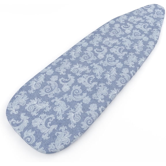 ACDANC Ironing Board Cover and Pad 42"X14" with 4Mm Thick Felt Padding, Medium Iron Board Covers Fits Standard Boards, Non Slip, Elastic Fitting, Heat Reflective, Protective Blue