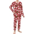 thumbnail image 2 of DISNIMO Red Santa Claus Christmas Pajamas for Kids Boys Pjs 7-8t Pajamas Boys 2 Piece Pajama Set Kids Boys Long Sleeve Pj Set Cute Sleepwear Kids Boys Night Suit Kids Soft Pjs Boys Fall Pj Set, 2 of 7