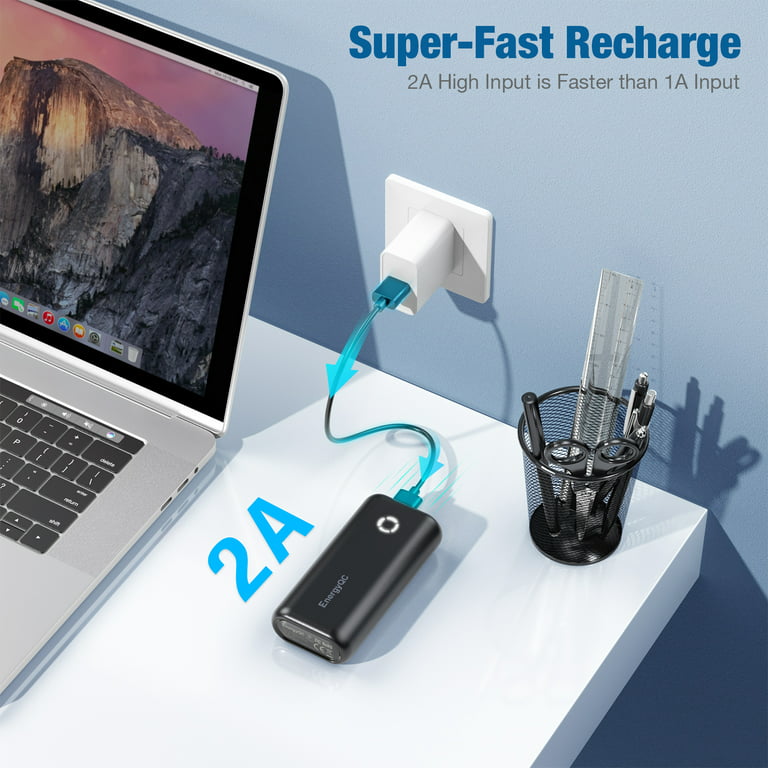 Poweradd Slim 2 Mini 10000mAh Power Bank Portable Charger USB Ports  External Battery for iPhone SAMSUNG Mobile Cellphone