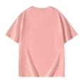 thumbnail image 5 of Cute Summer Tops for Girls Size 11-12 Short Sleeve Casual Round Neck Fashion Cute Print T-Shirt Soft and Comfortable Oversized Pullovers(Print, X02-Pink, 11-12 Years), 5 of 6