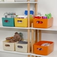 thumbnail image 2 of Storage Container Smooth Surface Handle Design Solid Color Versatile Plastic Storage Bin for Bedroom, 2 of 7