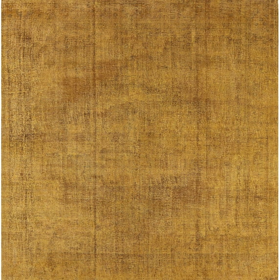 Ahgly Company Machine Washable Indoor Square Industrial Modern DarkOrange Area Rugs, 4' Square