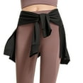thumbnail image 4 of Women Yoga Sport Wrap Skirt Solid Color Tie Up Athletic Workout Cover Up Skirts, 4 of 8