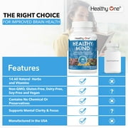 (6 pack) Healthy One Healthy Mind Brain Nootropic Supplement Cognitive Health 1-Count 60 Capsules