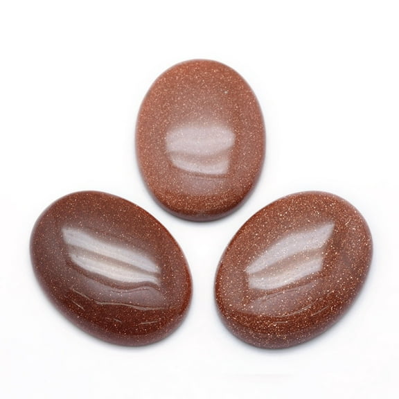 10pcs Goldstone Cabochons Oval 40x30x7.5~8mm