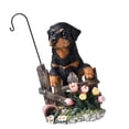 thumbnail image 4 of Estatua de perro, adorno de perro, resina coleccionable, decoración creativa para perros, estatuilla para exteriores, para balcón, césped, jardín, Estilo D, 4 of 8