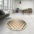 thumbnail image 4 of Ahgly Company Machine Washable Indoor Round Transitional Sienna Brown Area Rugs, 5' Round, 4 of 7