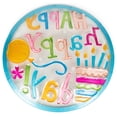 thumbnail image 3 of Demdaco Happy Happy Round Plate, Multicolor, 3 of 3