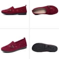thumbnail image 6 of Domzle Womens Butterfly Embroidered Loafers 2026 Orthopedic Shoes Slip on Walking Shoes Breathable Mesh Casual Loafers Lightweight Slip-on Sneakers Red 38, 6 of 9